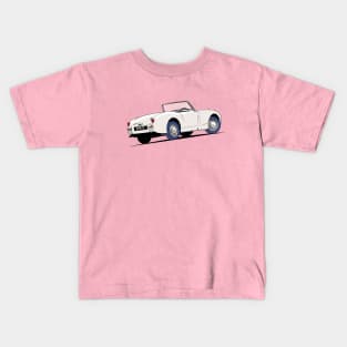 Austin Healey 'Frog Eye' Sprite in White Kids T-Shirt